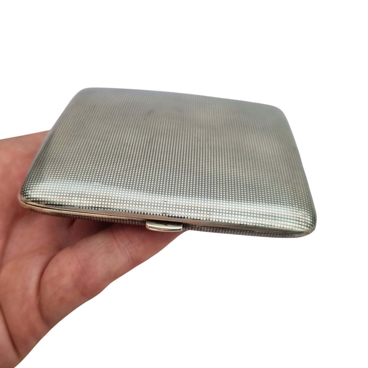 Pitillera francesa Belle Époque en plata nielada, platero Georges Gallois, circa 1913