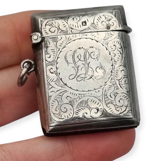 Vesta in sterling silver by Cornelius Saunders & Francis Shepard, Birmingham 1905