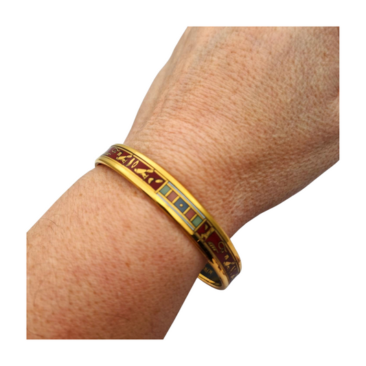 Enamel bracelet with Egyptian motifs by M. Frey Wille