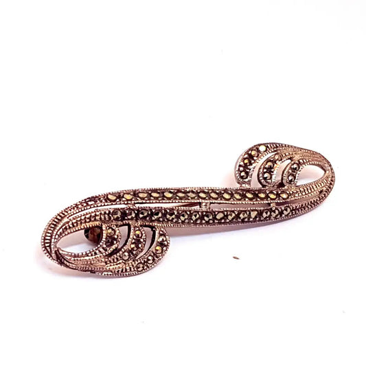 Broche alfileres Marcasitas Plata Vintage Estilo modernista regalos mujer