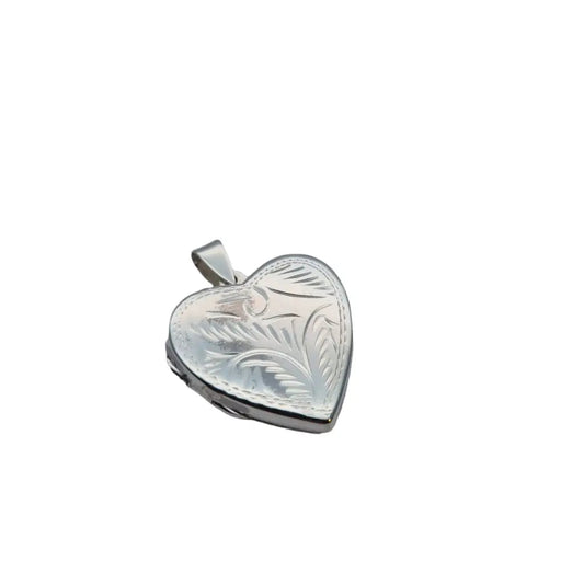 Relicario corazón plata vintage de ley 925 portafotos.