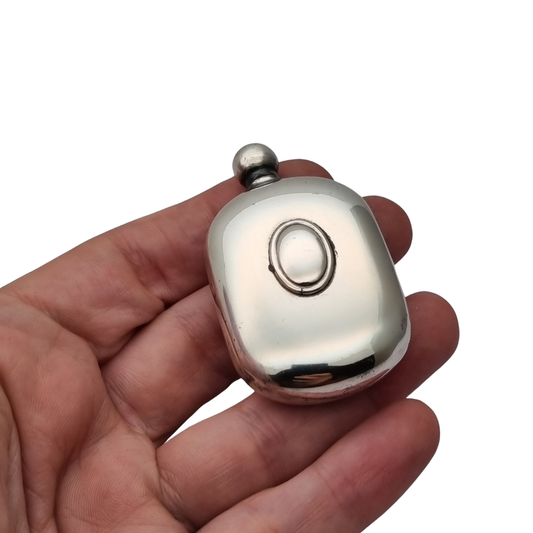 Perfumero vinatge italiano en plata 800 con tapón roscado, circa 1970