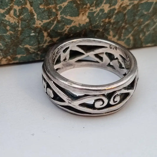 Anillo boho plata de ley anillo vintage joyería para mujer