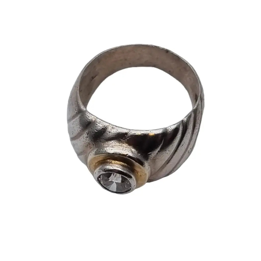 Anillo de plata para mujer circón blanco mamá anillo diseño.