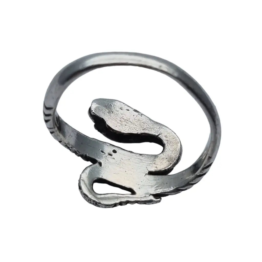 Anillo de serpiente plata ley para mujer joyería vintage boho.
