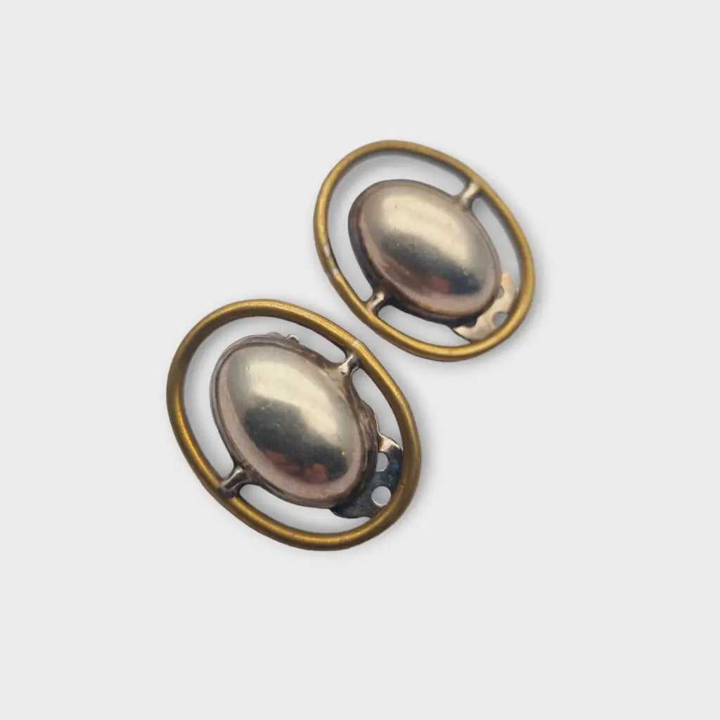 Aretes de plata mexicana 925 aretes clip ovalado TB-154 combinados