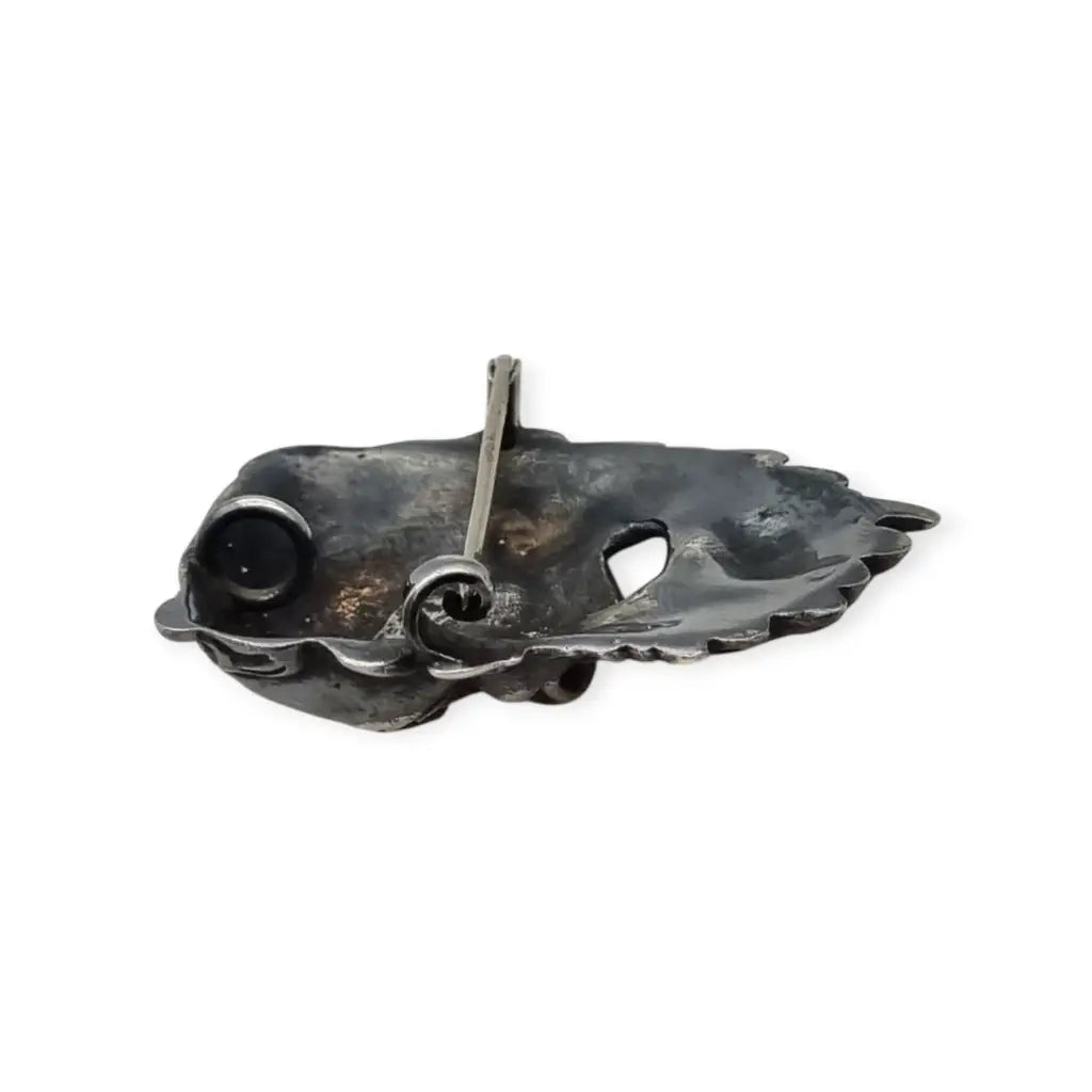 Broche máscara de Dioniso en plata 835 estilo clásico griego rostro teatral