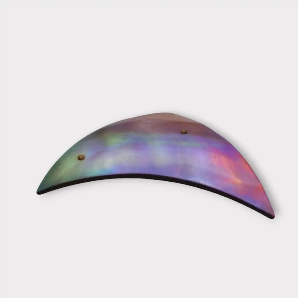 Broche triangular vintage GES. GESCH abulón iridiscente Alemania regalos