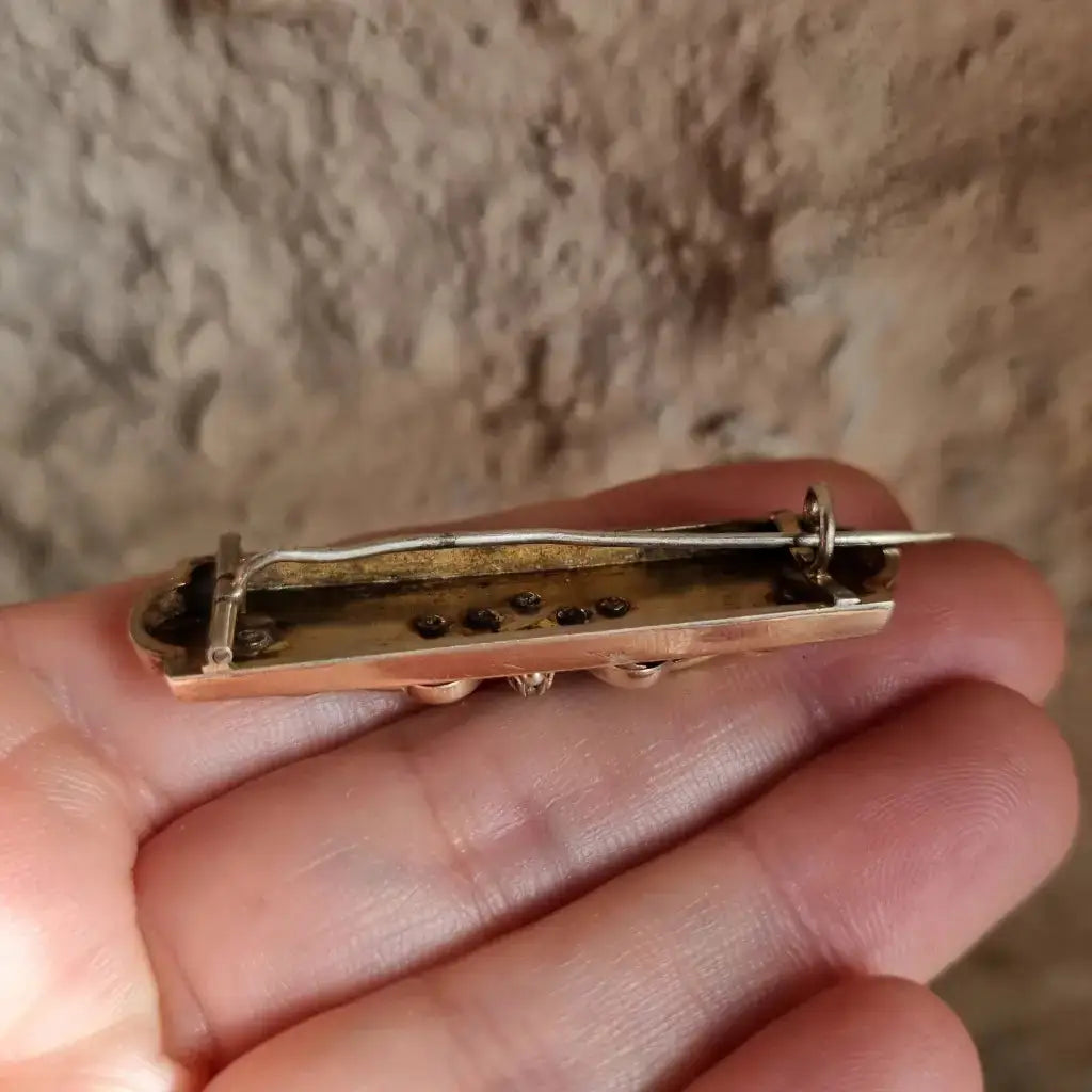 Broche victoriano. de perlas. Circa 1850. Joyas antiguas.