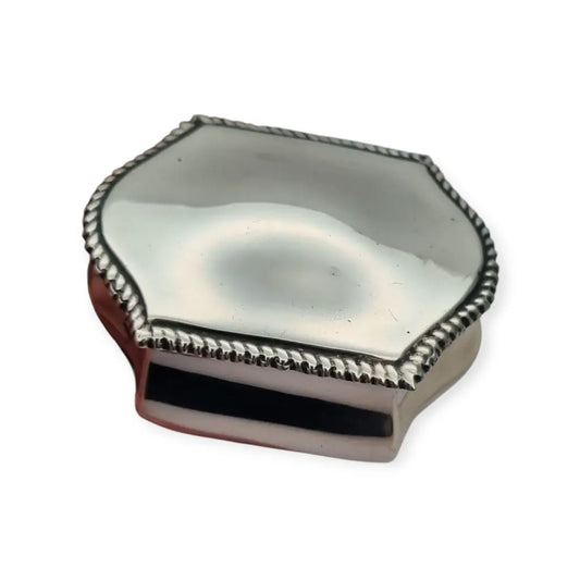 Caja inglesa de plata ley eduardiana 1919 forma poligonal