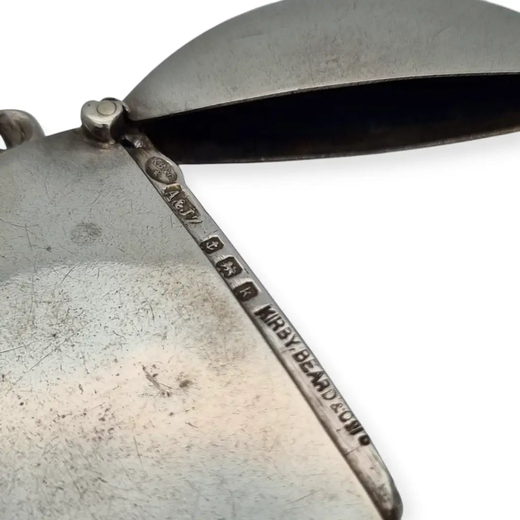 Cerillera colgante antigua en plata 925 A&J Zimmerman Ltd Birmingham 1909 Art