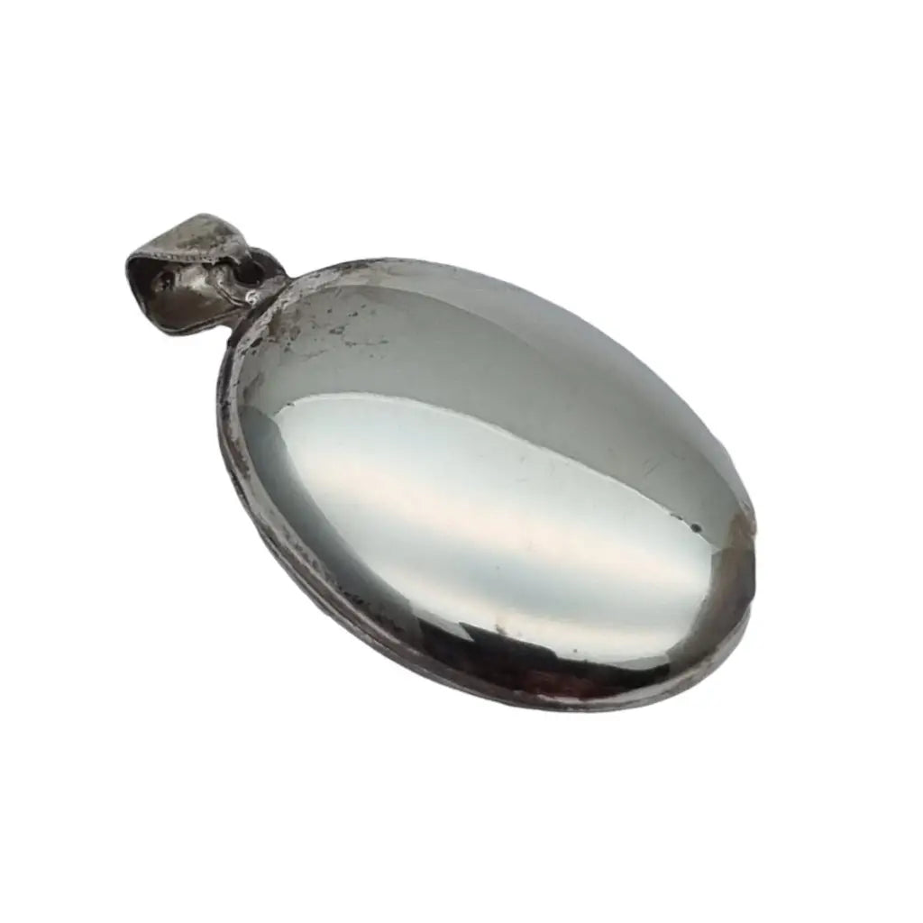 Colgante de plata para mujer relicario antigua minimalista simple.