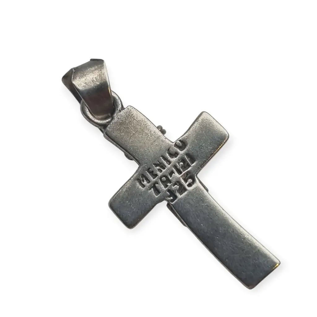 Colgante vintage de plata 925 crucifijo elaborado en México años 90.