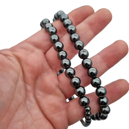 Collar de perlas hematites para mujer gargantilla hematites.