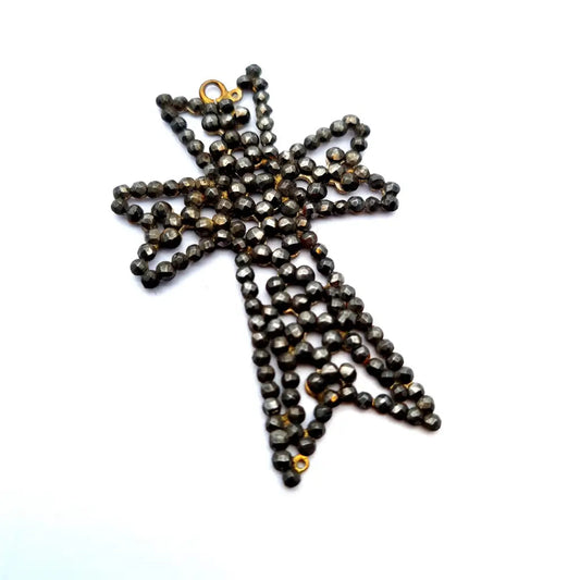 Cruz georgiana colgante de cruz antigua joyería acero