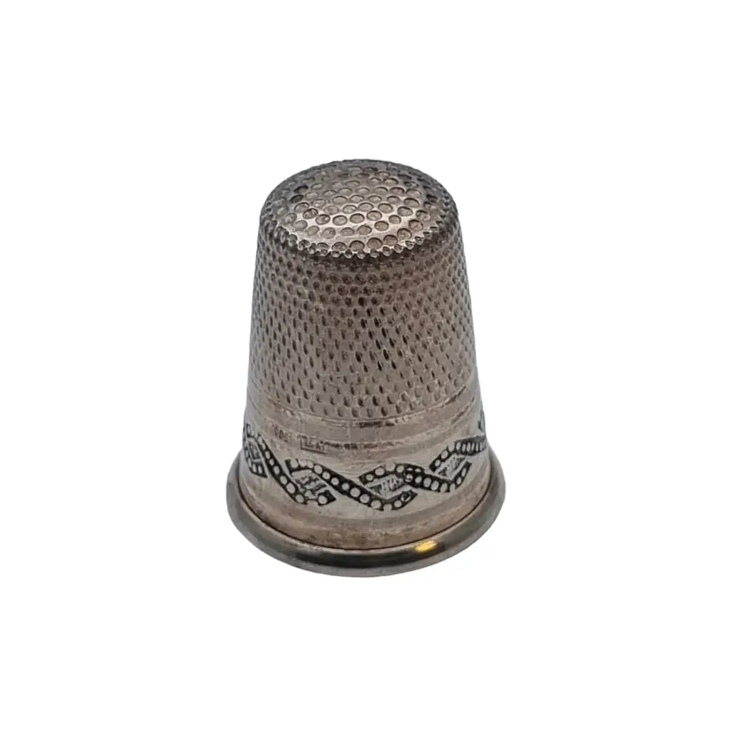 Dedal de plata dedal perforado vintage colección dedales costura.