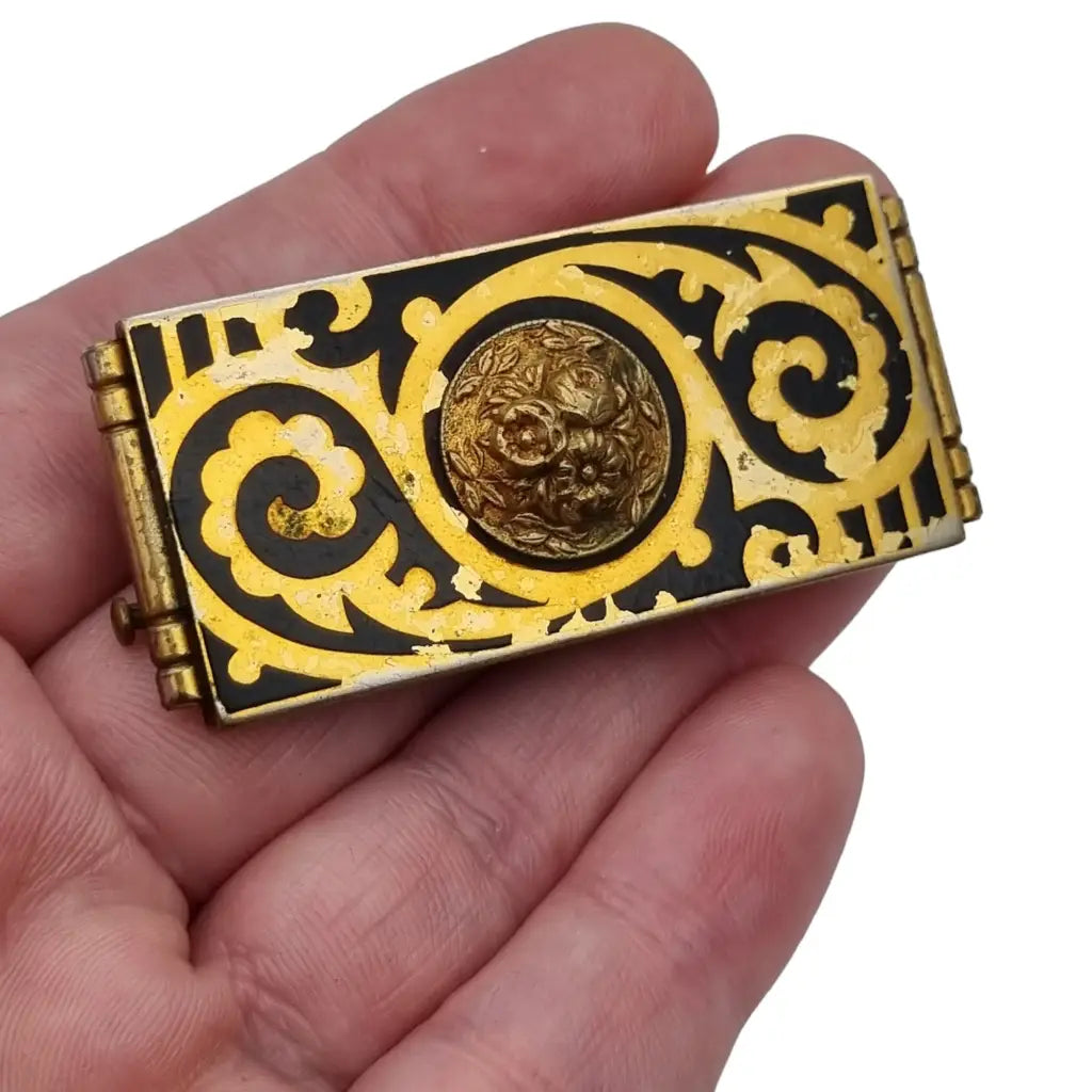 Fabon fse paris 725 deposé broches vintage art deco para mujer broche negro.