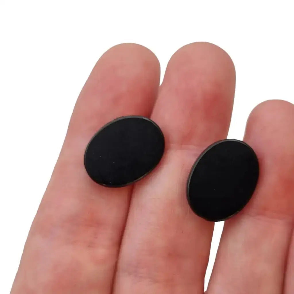 Gemelos vintage para hombre Art deco negros doble botón gemelos