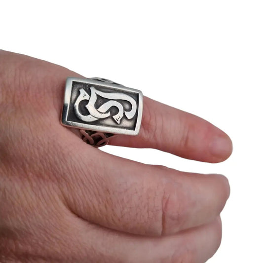 Anillo inicial plata de ley para mujer Handarbeit alemania anillo letra