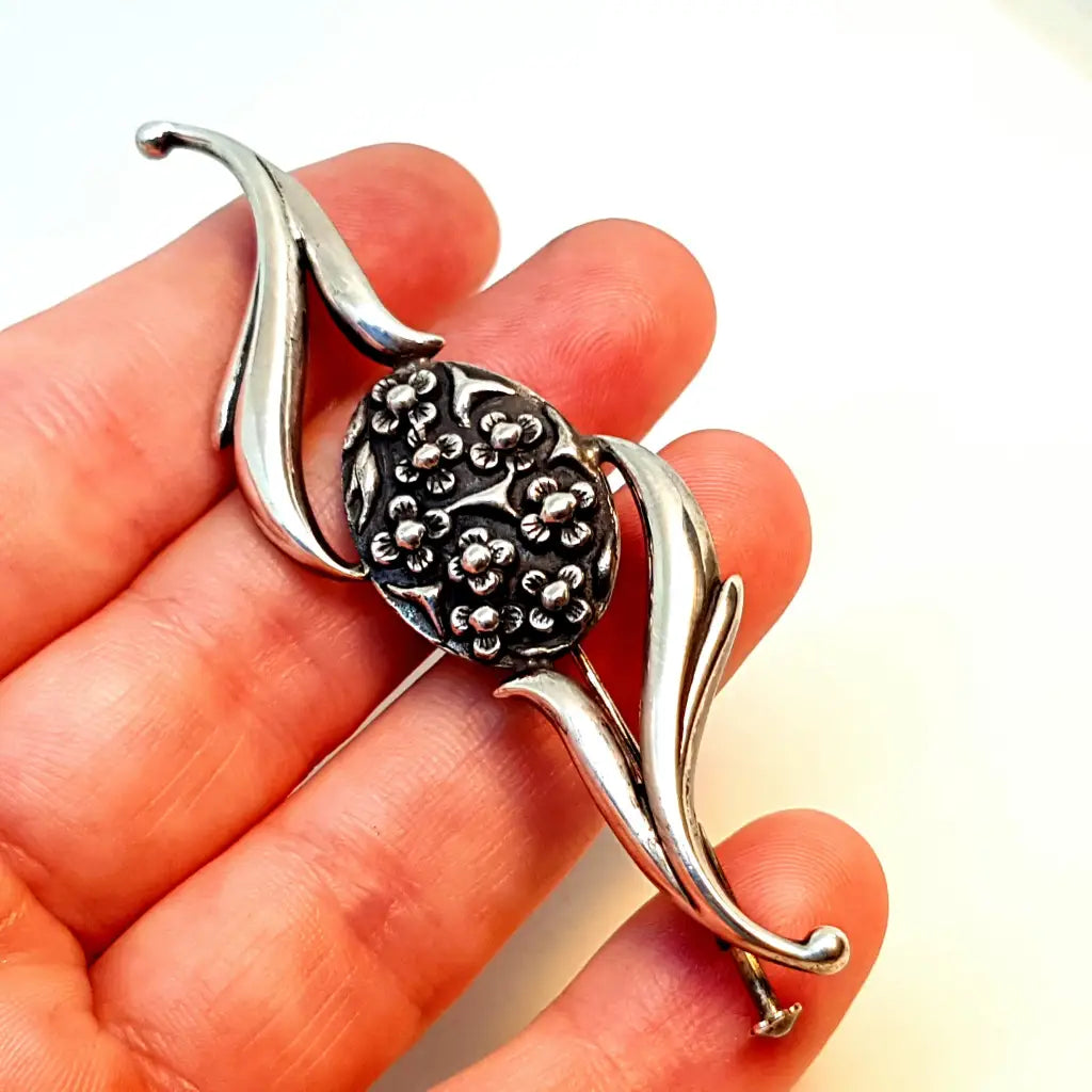 Joyería art nouveau antigua joyería plata broche vintage