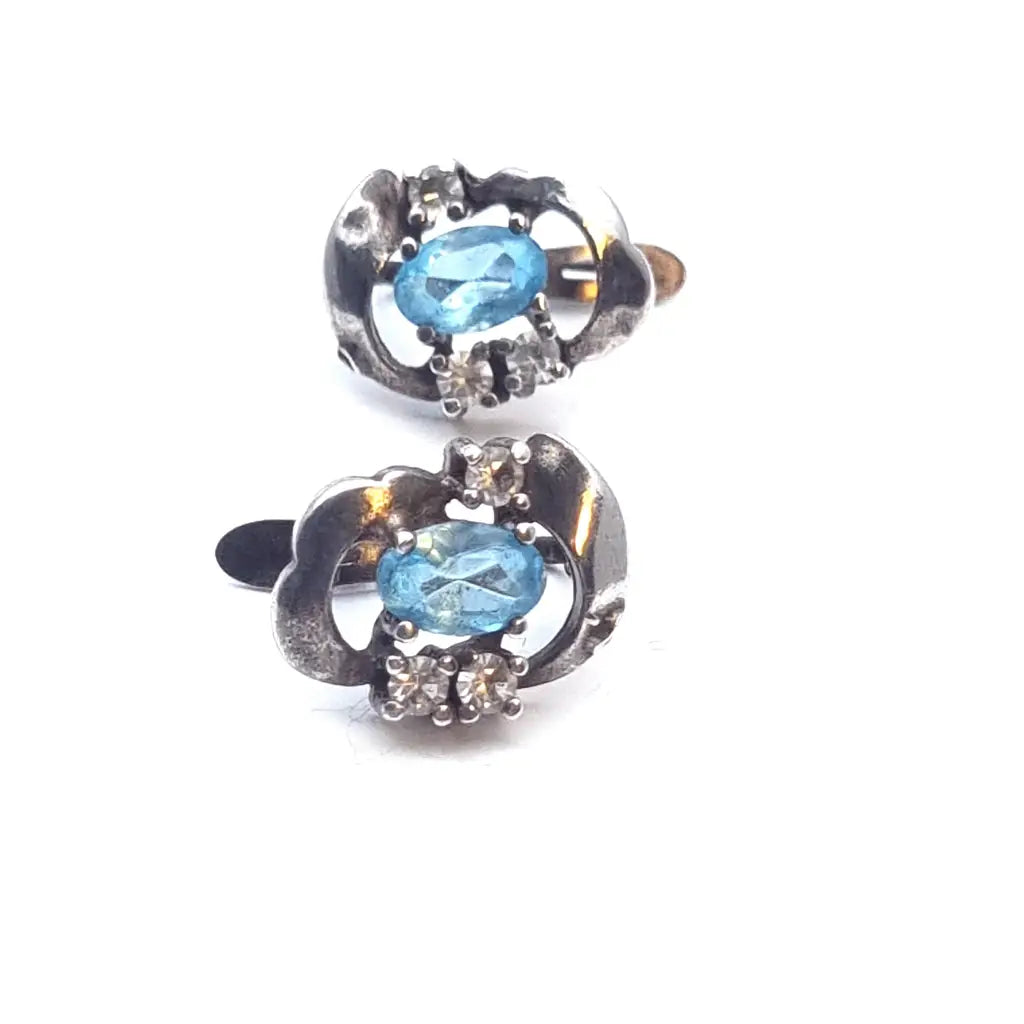 Pendientes art déco de plata. Circa 1990. Joyería antigua y vintage.