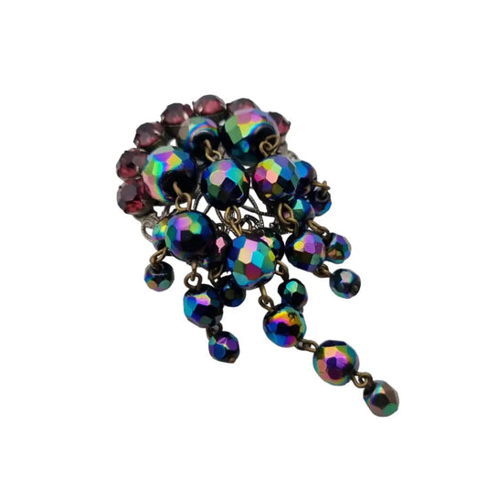 Broche cascada aurora boreal vintage bisutería broche lágrima regalos