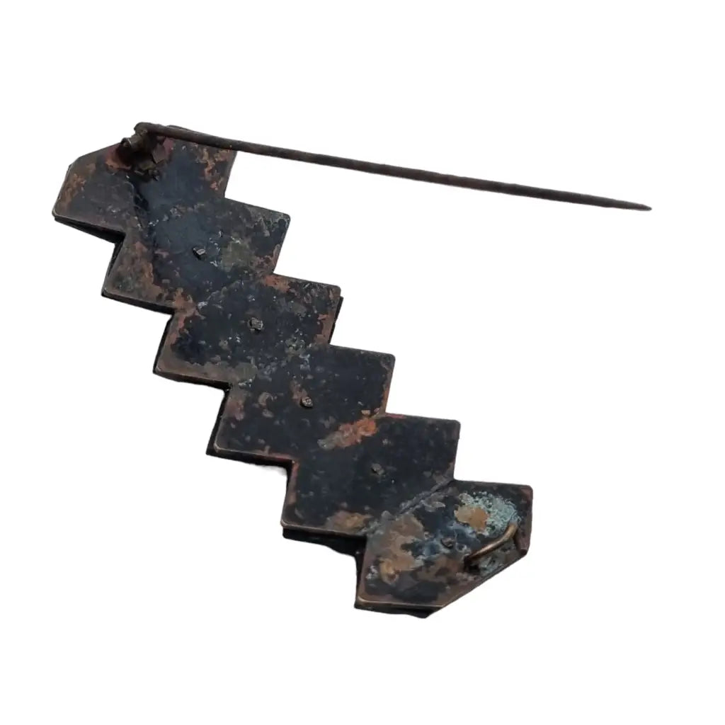 Broche victoriano francés negro azabache para mujer cristal facetado.