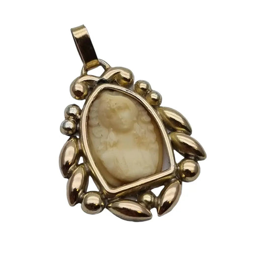 Medallas de camafeo art deco joyería vintage colgante