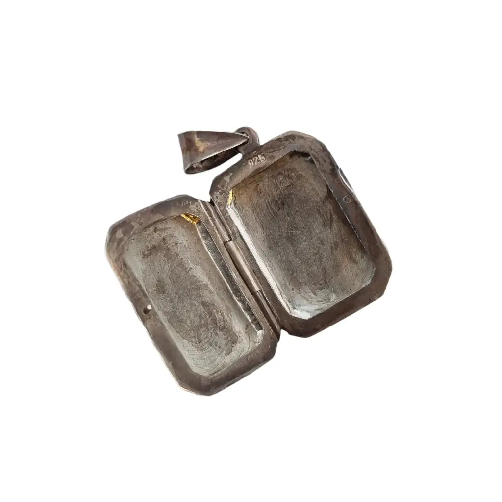 Medallón de plata vintage medallón plata. Relicario 925.