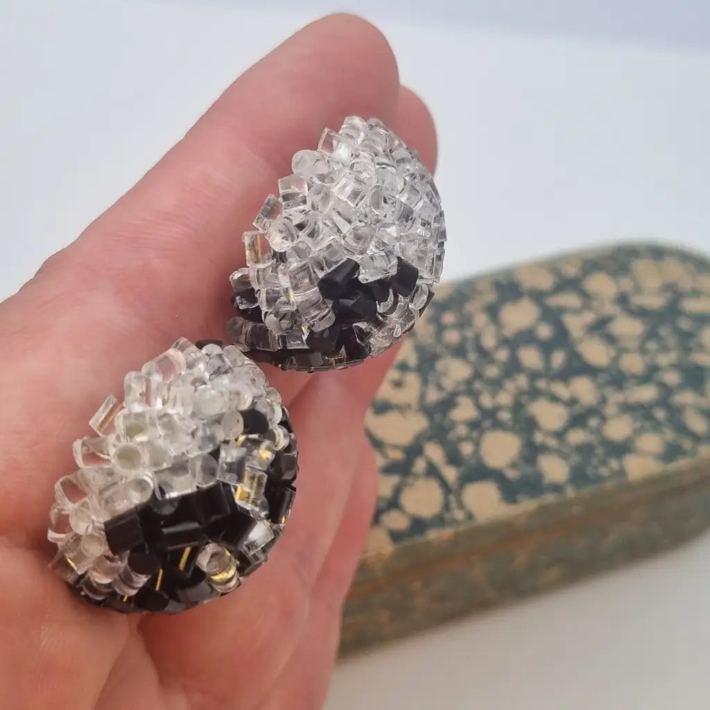 Pendientes de joyería plástico NOS para mujer pendientes clip vintage