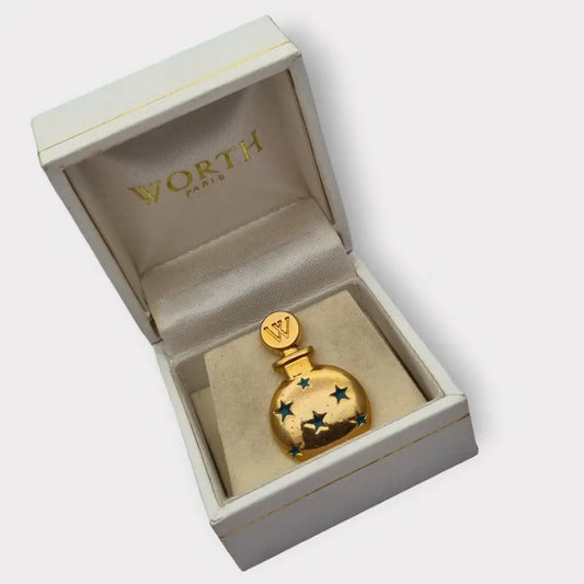Pin vintage de la marca WORTH Bottle NOS en su caja original especial