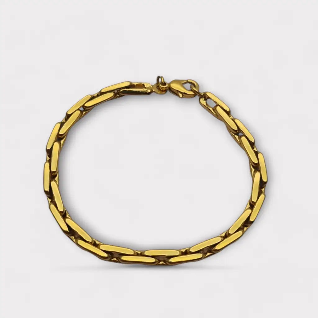 Pulsera de eslabones oro vintage para mujer joyería retro glamour los 80