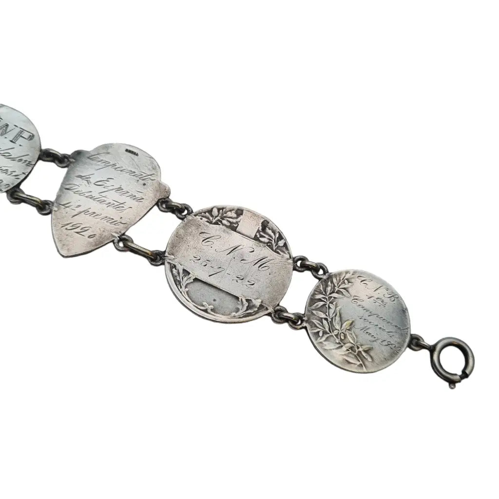 Pulsera de medallas deportivas deporte competitivo los años 20 6 medallas.