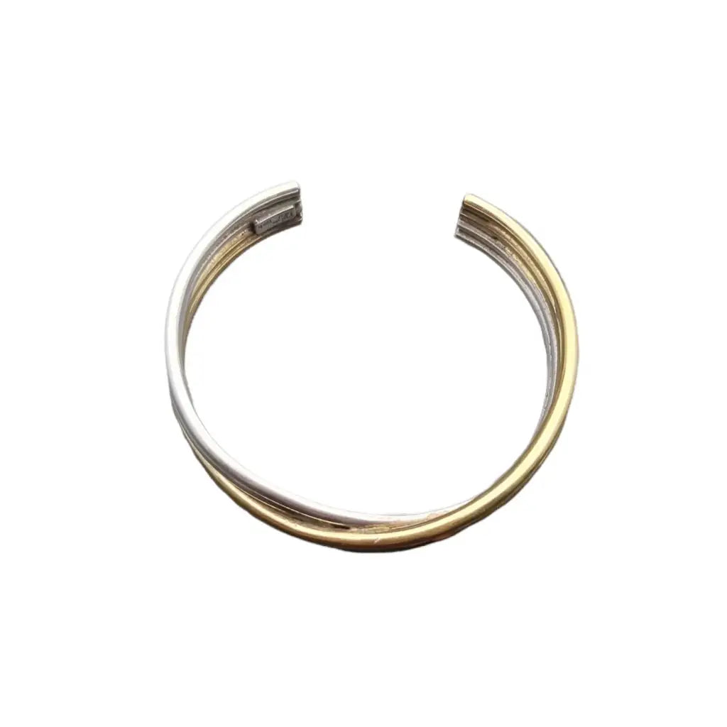 Pulsera puig doria de plata ley y oro joyería modernista vintage.