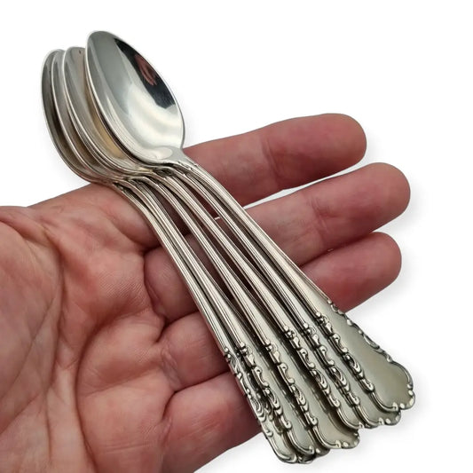 Juego de 6 cucharas plata 40s platero josé amor barcelona 90 g.