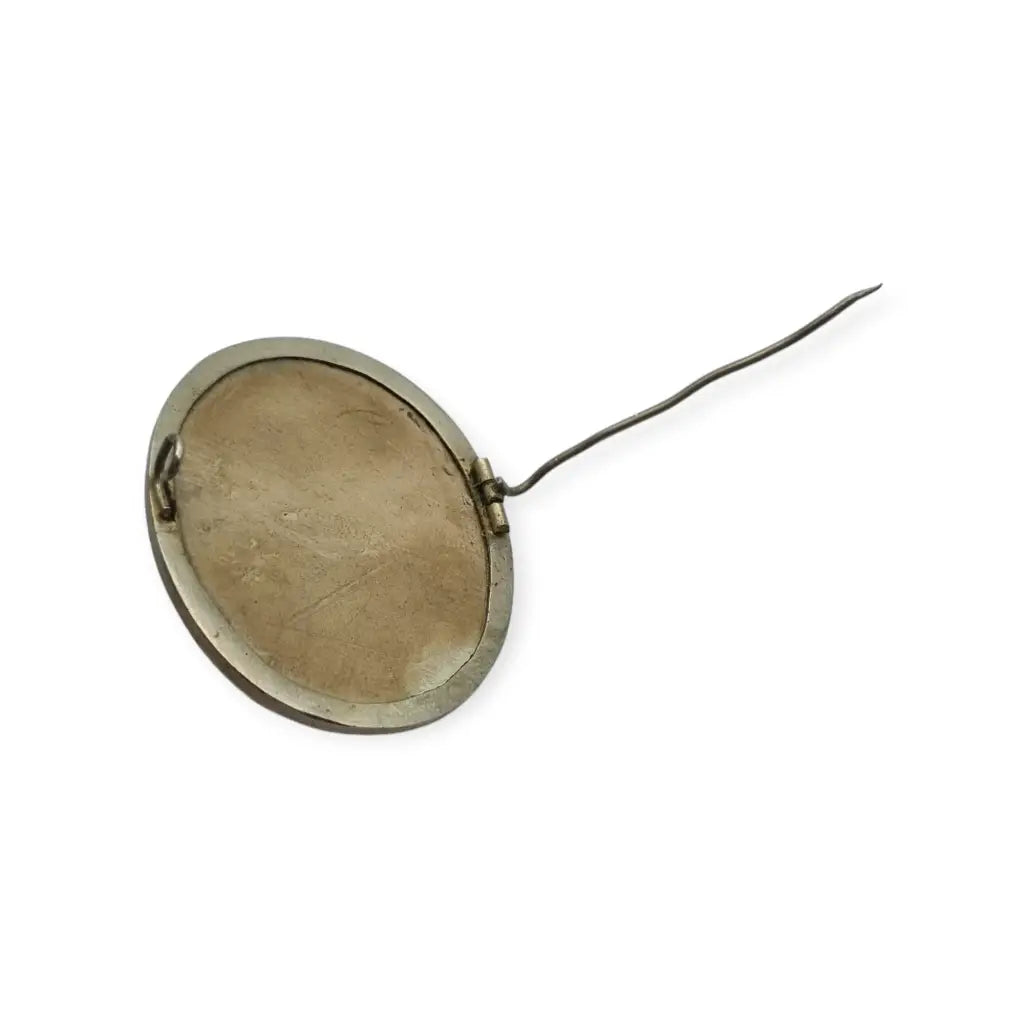 Camafeo mujer de lava volcánica coleccionable antiguo xix relieve detallado.