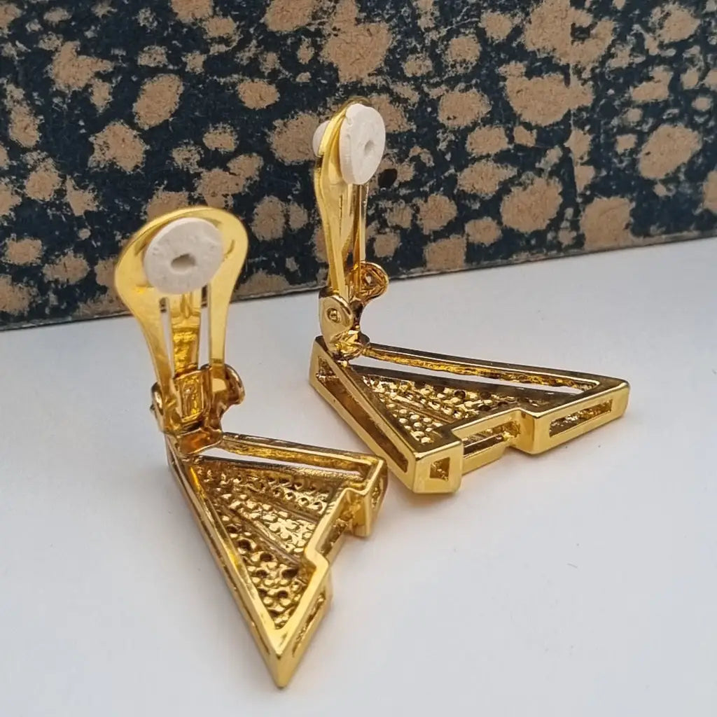 NOS Vintage Auténticos Años 80 Pendientes de Clip Joyería Moda