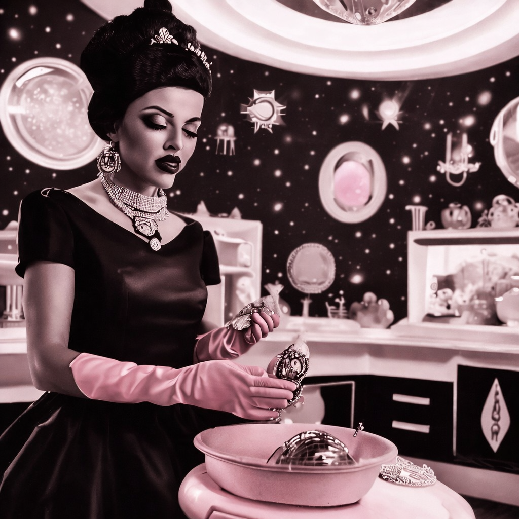 Ilustración de una persona limpiando una pieza de plata