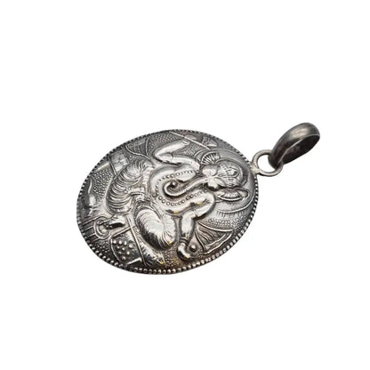 Colgante de plata dios étnico tribal Ganesh amuleto elefante talismán