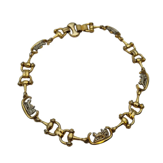 Collar céline paris vintage años 80 de eslabones del logo la marca francesa.