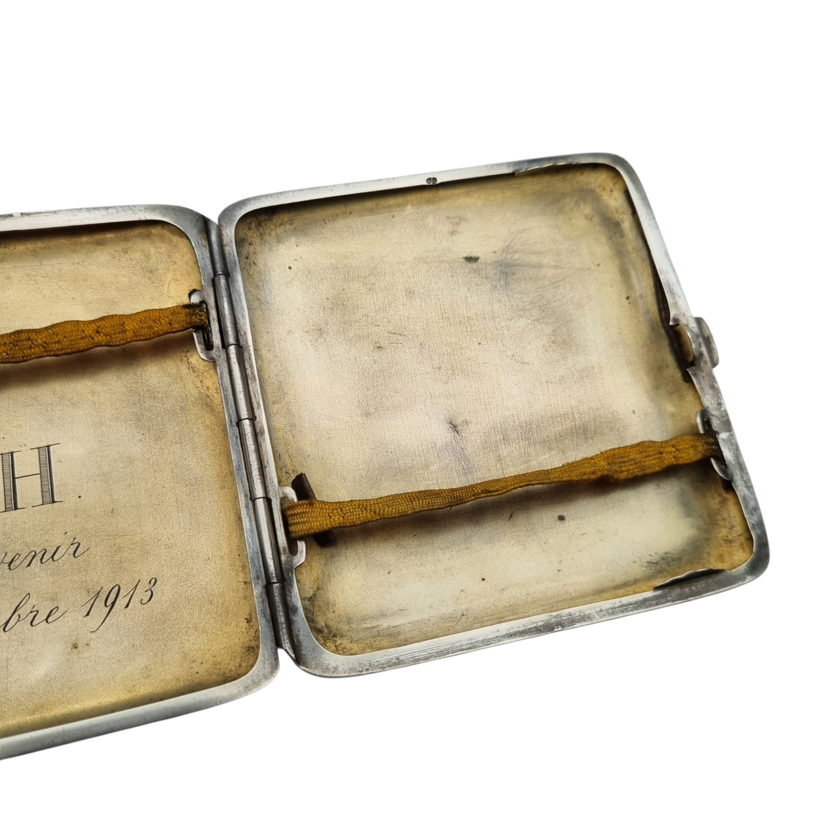 Belle Époque French niello silver cigarette case, silversmith Georges Gallois, circa 1913