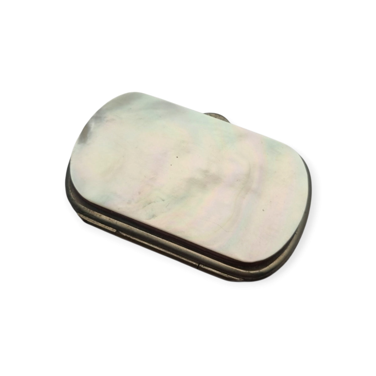 Antique carved mother-of-pearl coin purse, historicist floral style, circa 1900-1910