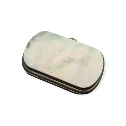 Antique carved mother-of-pearl coin purse, historicist floral style, circa 1900-1910