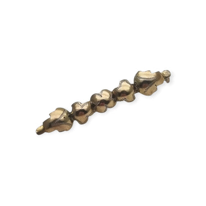 Antique Spanish Art Deco silver brooch with gold highlights, circa 1930