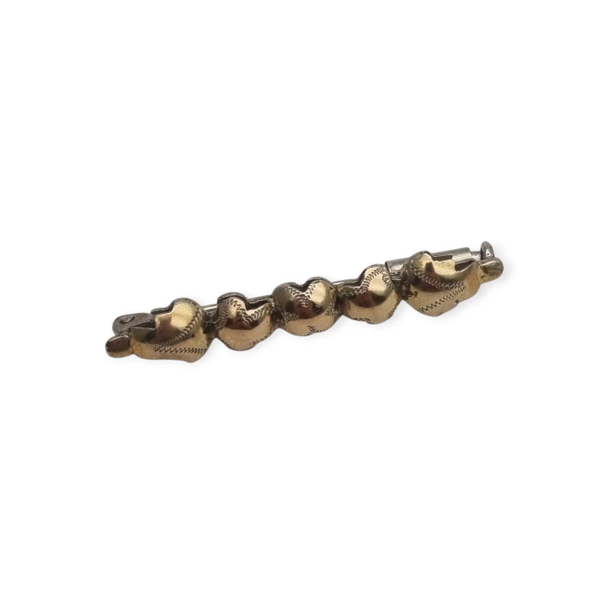Antique Spanish Art Deco silver brooch with gold highlights, circa 1930