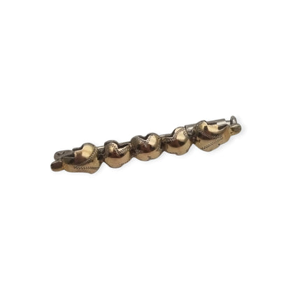 Antique Spanish Art Deco silver brooch with gold highlights, circa 1930