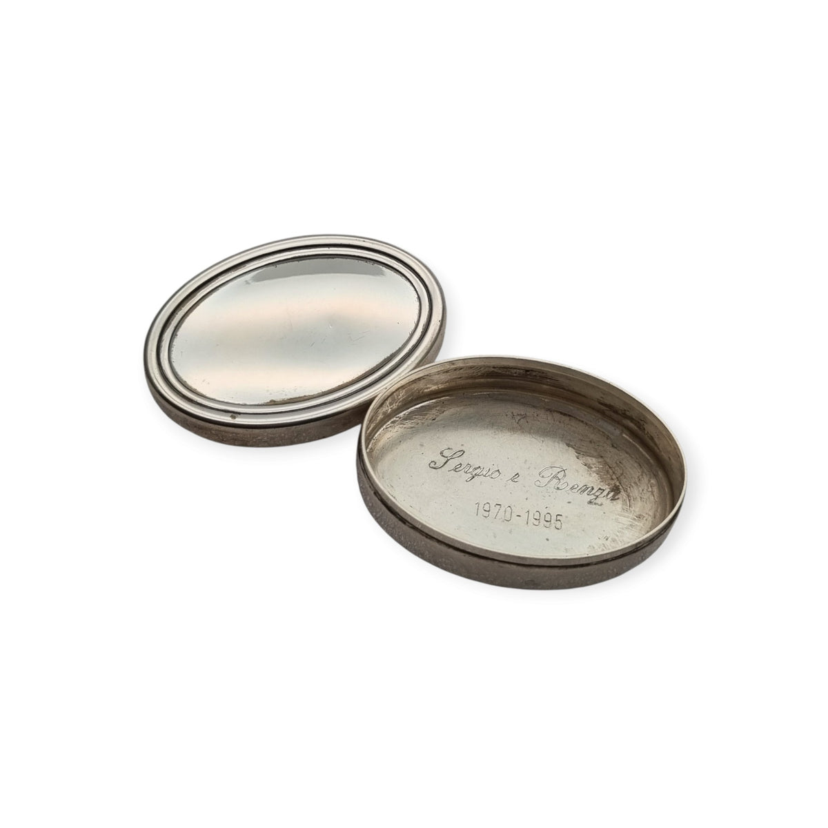 Vintage Italian 800 silver box, Italy, Pesaro-Urbino, circa 1995