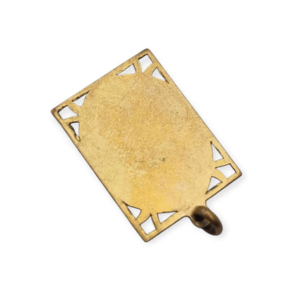 Medalla religiosa antigua esmaltada con Ángel de la Guarda, estilo Art Déco, circa 1920-1930