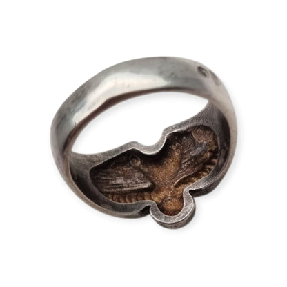 Vintage 925 sterling silver ring, organic sculptural design, 1980s–90s