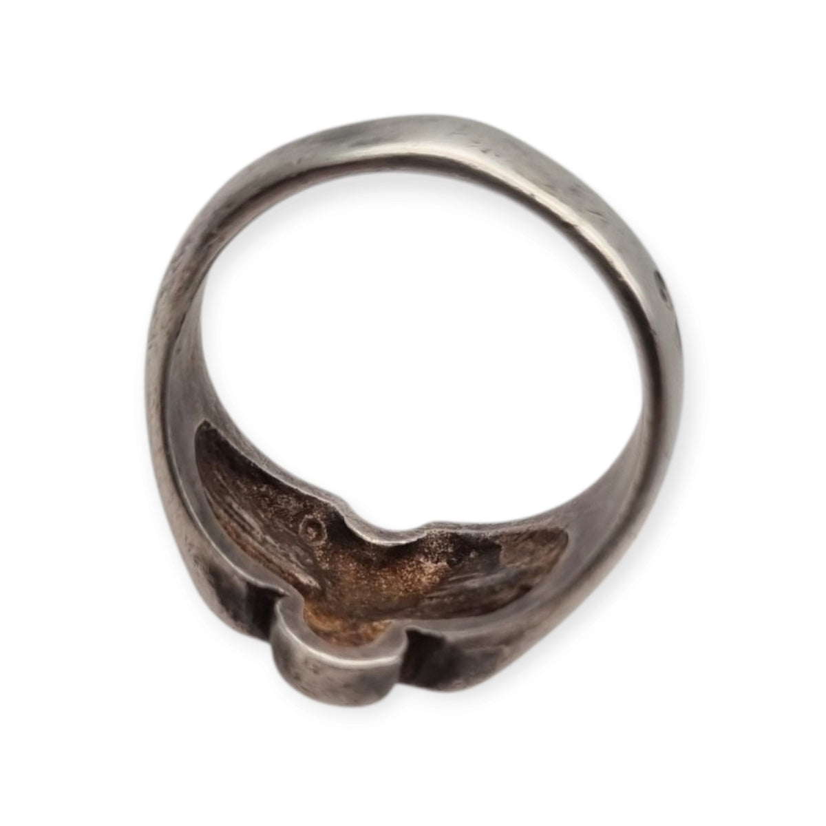 Vintage 925 sterling silver ring, organic sculptural design, 1980s–90s